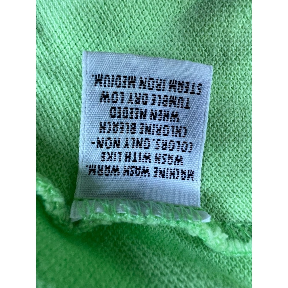 Polo Ralph Lauren Polo Shirt Mens Large Green 100% Cotton Pique Pony Logo - Picture 6 of 8